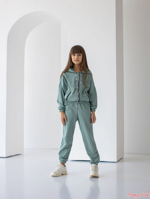 Спортивний костюм з світловідбиваючим накатом - мята 