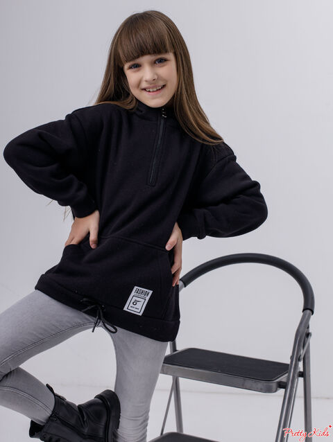 Худи замочек-черный