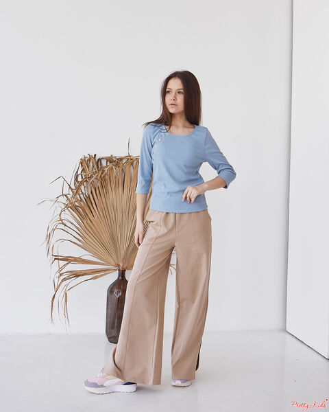 Брюки широкие с распорками 