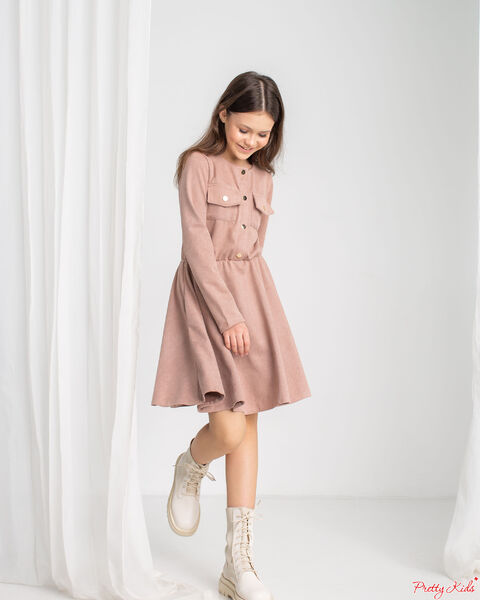 Замшева сукня з кнопками